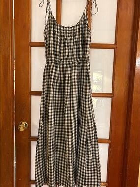 Doen Leslie dress - Black and White Gingham Maxi Dress